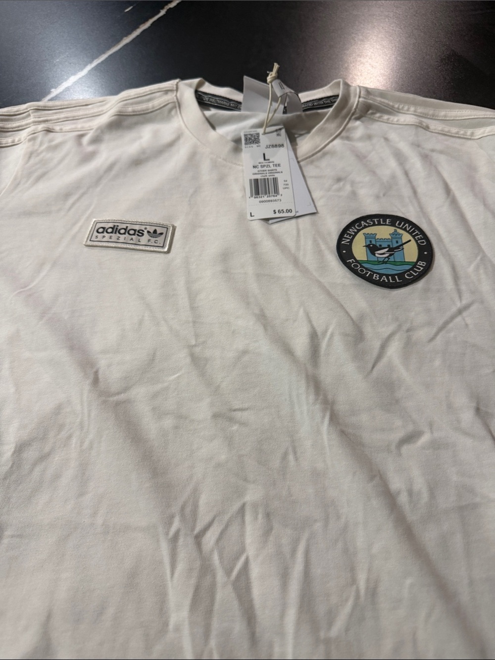 adidas White Newcastle United Spezial Crew Neck T-Shirt